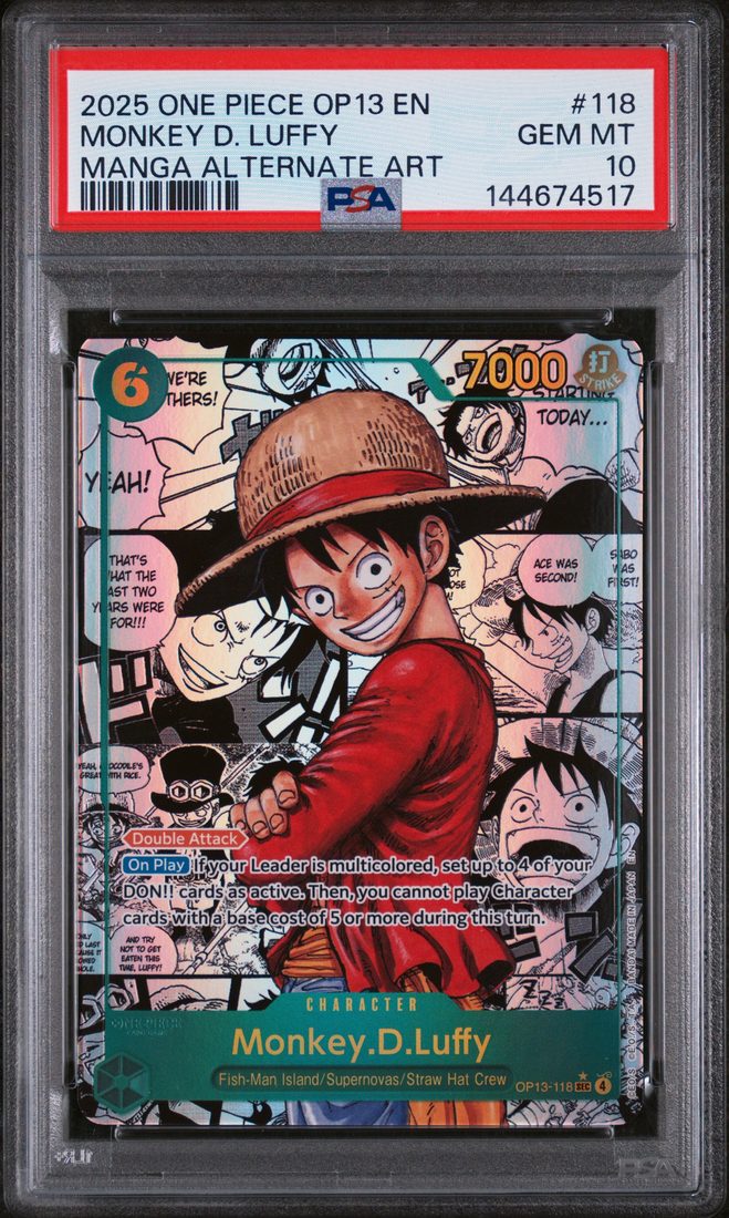 Monkey D. Luffy Manga Alternate Art, PSA 10