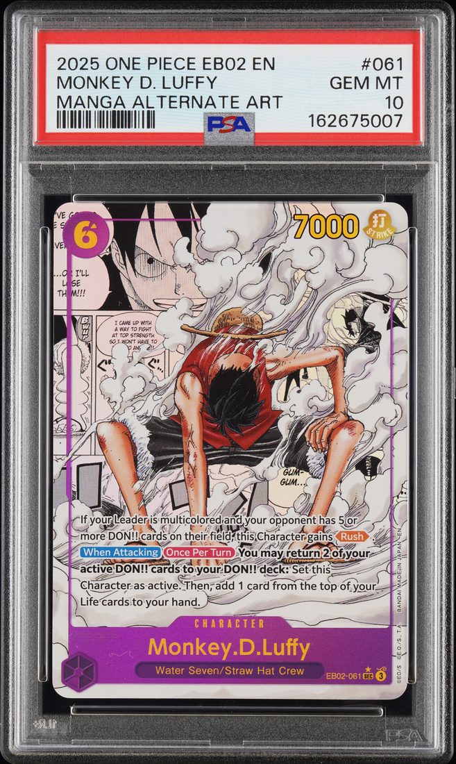 Monkey D. Luffy Manga Alternate Art, PSA 10