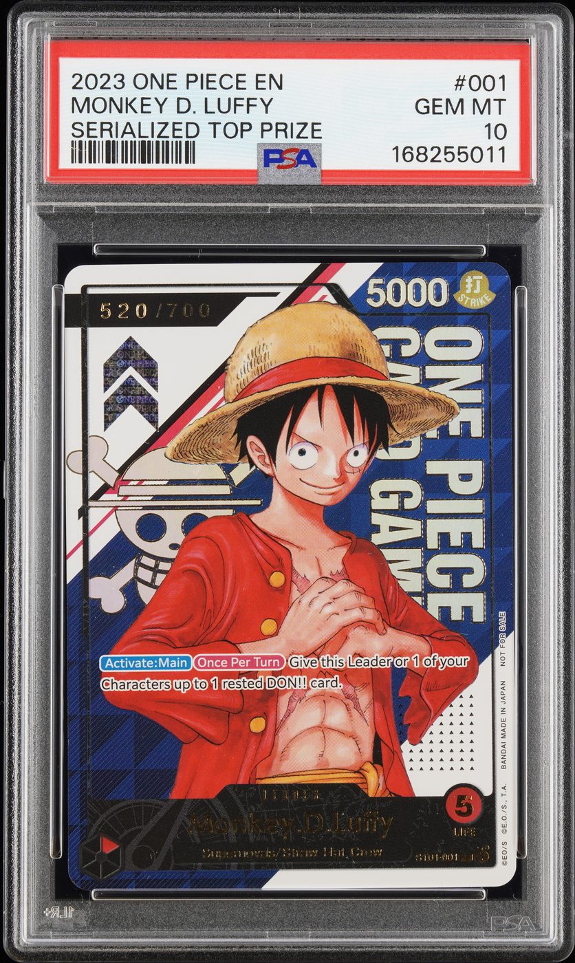 Monkey D. Luffy Official Event Serialized Top Prize, PSA 10