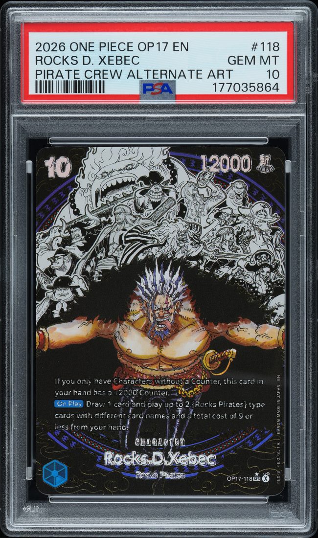 Rocks D. Xebec Pirate Crew Alternate Art, PSA 10