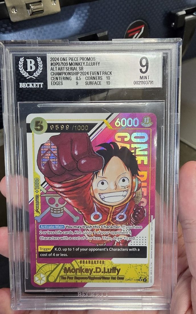 Monkey D. Luffy Serialized Alt Art · Championship 2024 Event Pack, BGS 9